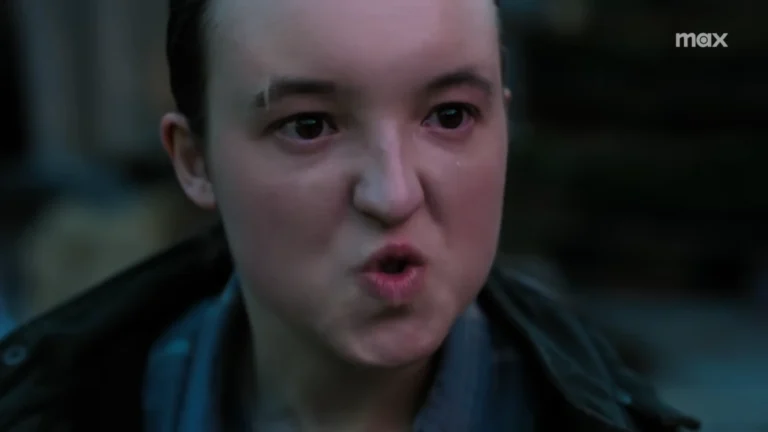 Ellie, furious and teary-eyed, yells “You swore,” confronting Joel about the truth he hid at the end of the first season.