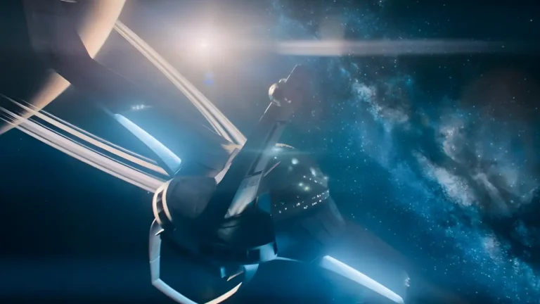 The new ship of the cloned crew travels through Infinity’s space, symbolizing their search for freedom in the new universe. - USS Callister Infinity explained