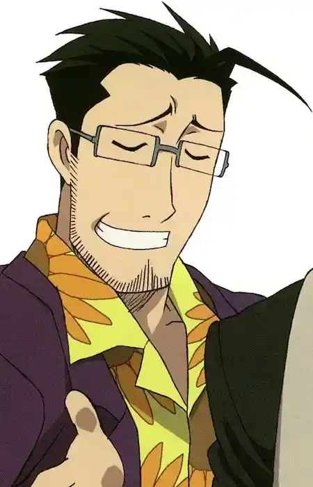 Maes Hughes, charismatic character featured in both Fullmetal Alchemist versions.