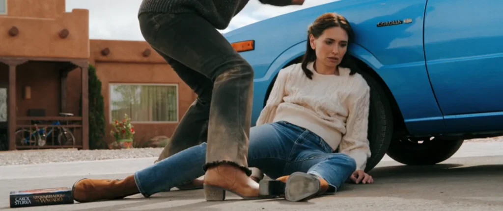 A scene from Pluribus illustrating indirect deaths caused when negative emotions spread through the collective mind, affecting all the infected.